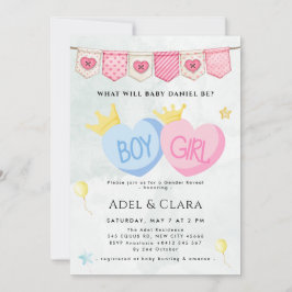 Boy or Girl Gender Reveal Invitation Einladung