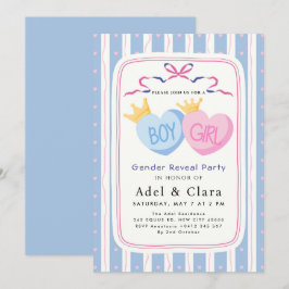 Boy or Girl Gender Reveal Invitation Einladung