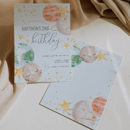 Boy Outer Space Geburtstagsparty Einladung