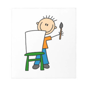 Boy Painting Notizblock
