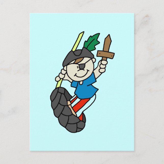 Boy Pirate Ahoy Matey Tshirts und Geschenke Postkarte (Vorderseite)