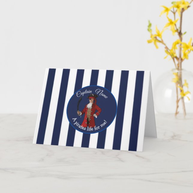 Boy Pirate Card Karte (Gelbe Blume)