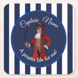 Boy Pirate Rechteckiger Pappuntersetzer