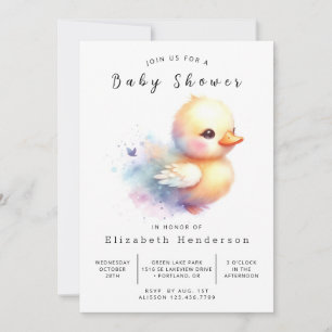 Boy Printable Duck Baby Duck Einladung