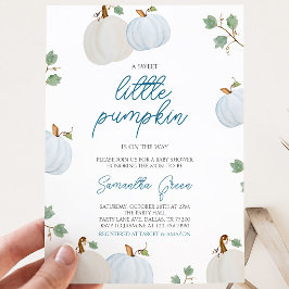 Boy Pumpkin Baby Shower Einladung