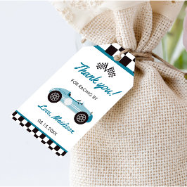 Boy Race Car Geburtstagsparty Geschenkanhänger