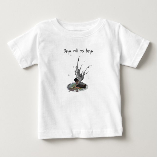 Boy Rain Fairy mit Frog Baby Boy T - Shirt (Vorderseite)
