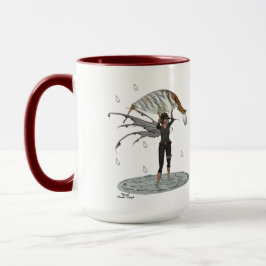 Boy Rain Fairy mit Leaf Coffee Tasse