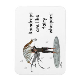 Boy Rain Fairy mit leaf flexiblen Magnet