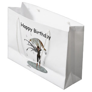 Boy Rain Fairy mit leaf Geschenktasche Große Geschenktüte