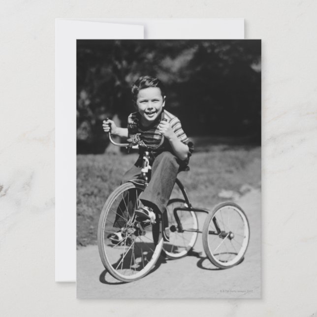 Boy Riding Tricycle (Vorderseite)