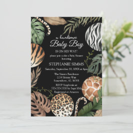 Boy Safari Baby Dusche Einladung