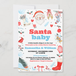 Boy Santa Baby Babydusche Einladung