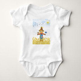 Boy Scarecrow mit Vogelfall Baby Strampler