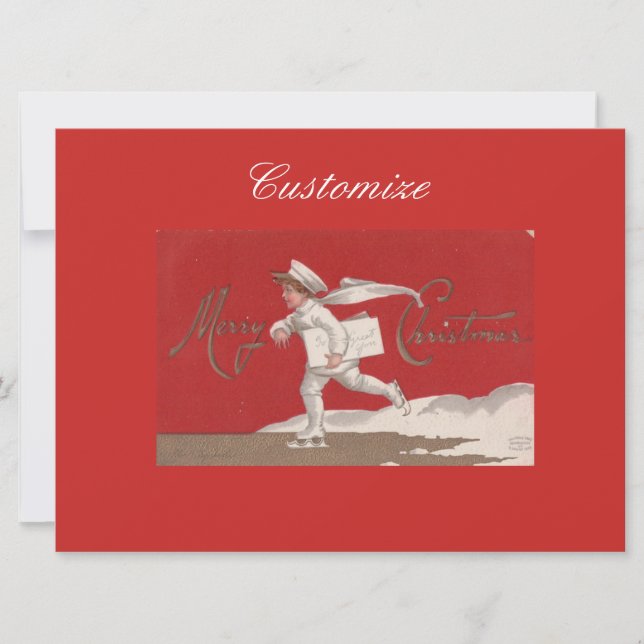 Boy Skaten Vintag Thunder_Cove Weihnachten (Vorderseite)