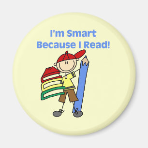 Boy Smart, weil ich lese Magnet