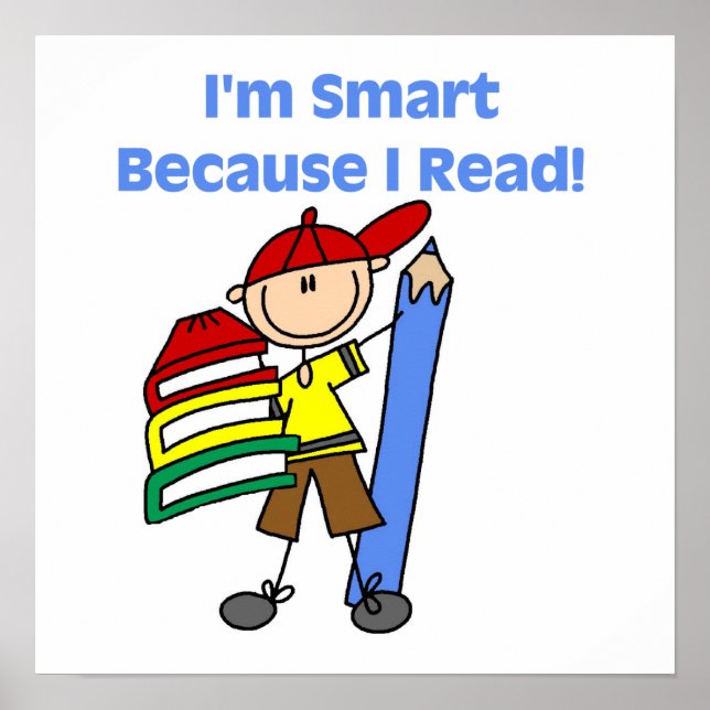 Boy Smart, weil ich lese Poster (Vorne)