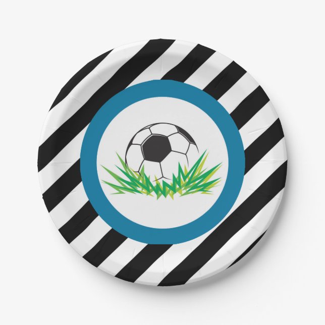 Boy Soccer Birthday Party Paper Teller (Vorderseite)