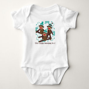 Boy Sock Monkey Birthday T - Shirt