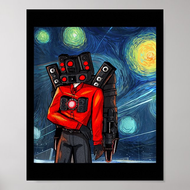 Boy Speakerman Video Game Controller Gamer Poster (Vorne)