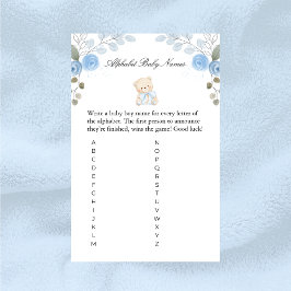 Boy Teddy Bear Baby Names Baby Shower Game