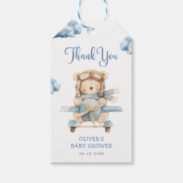 Boy Teddy Bear Baby Shower Danke für die Geschenkm Geschenkanhänger
