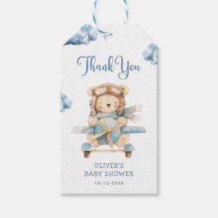 Boy Teddy Bear Baby Shower Danke für die Geschenkm Geschenkanhänger