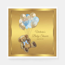 Boy Teddy Bear Babydusche Napkins Serviette