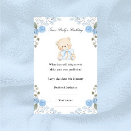 Boy Teddy Bear Birthday Guess Baby Showspiel