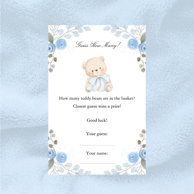 Boy Teddy Bear rät wie viele Baby Showspiele (Von Creator hochgeladen)