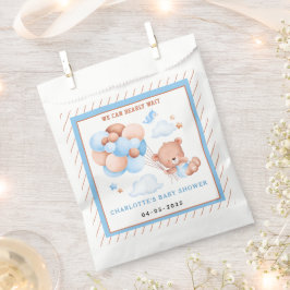 Boy Teddy Bear “We Can Bearly Wait” Baby Shower Geschenktütchen