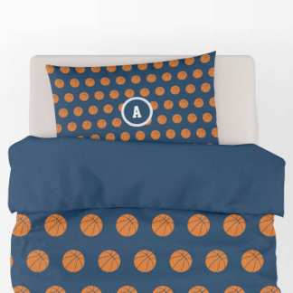 Boy Teen Basketball Sports Blue Athlete Monogram Kissenbezug