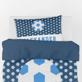 Boy Teenager Sports Blue Soccer Ball Personalisier Kissenbezug