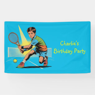 Boy Tennis Geburtstagsparty Banner