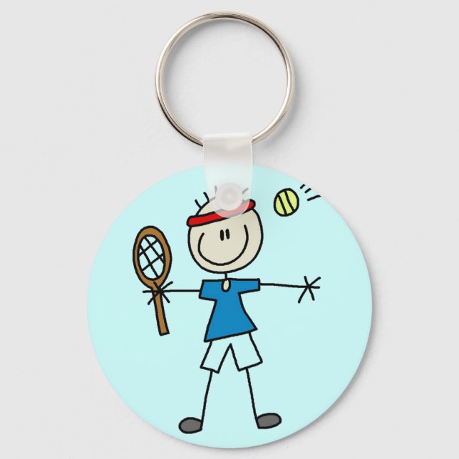 Boy Tennis Player Shirts und Geschenke Schlüsselanhänger (Vorderseite)