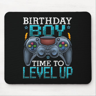 "Boy Time to Level Up Video Game Birthday Gamer 12 Mousepad