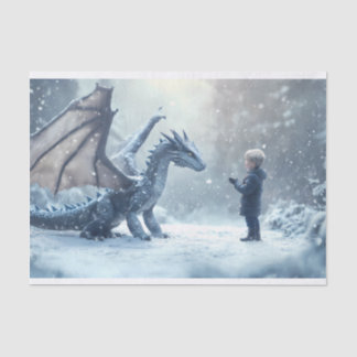 Boy trifft Dragon Seidenpapier