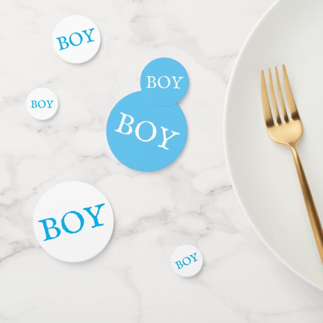 Boy Typografie Blue Baby Boy Baby Shooter Konfetti (Gruppe)