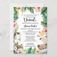 Boy Virtual Baby Shower | Masked Safari Friends