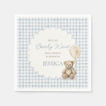 Boy We Can Bearly Wait Teddy Bear Baby Shower