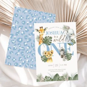 Boy Wild One Safari Anniversaire Invitation Jungle