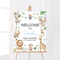 Boy Wild One Safari Baby Dusche Willkommen