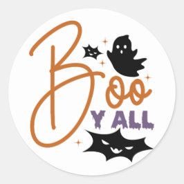 Boy Y'all Halloween Sticker Design