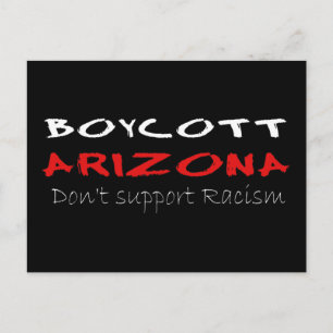 Boycott Arizona Postkarte