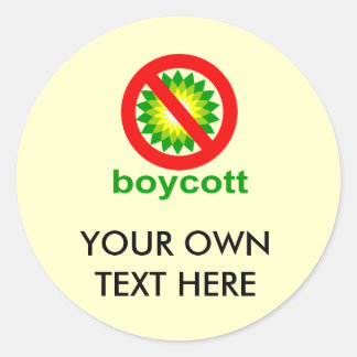 Boycott BP Runder Aufkleber