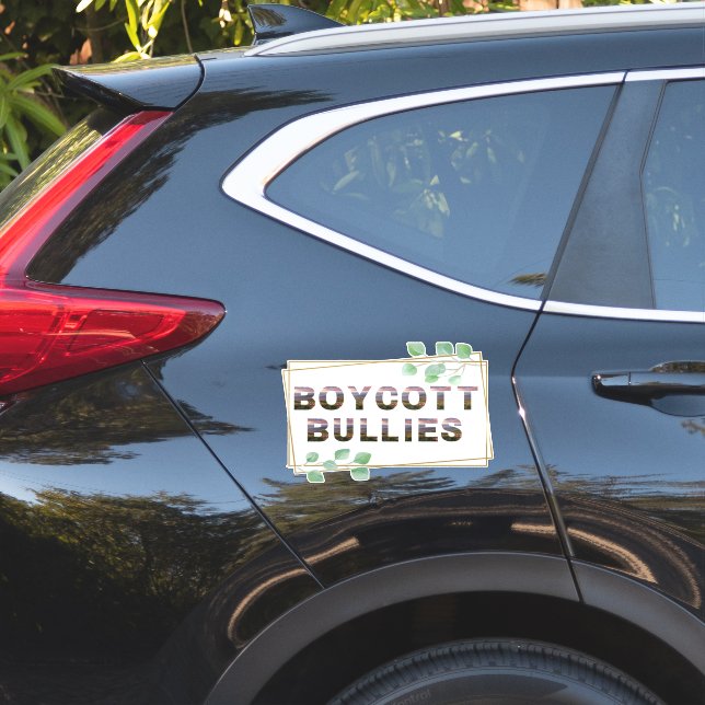 Boycott Bullies Sticker 2 (Coté voiture)