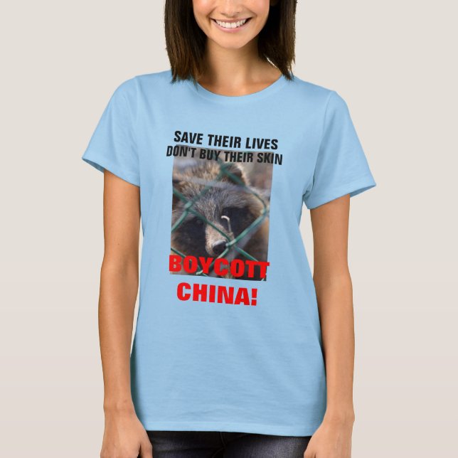 BOYCOTT CHINA T-Shirt (Vorderseite)
