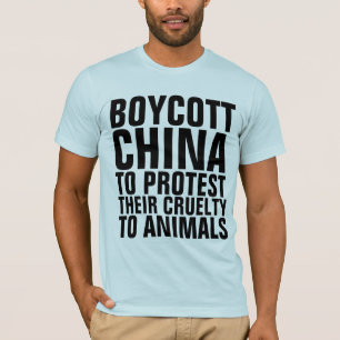 BOYCOTT-CHINA ZUM PROTEST VON TIERKRANKHEITST - SH T-Shirt