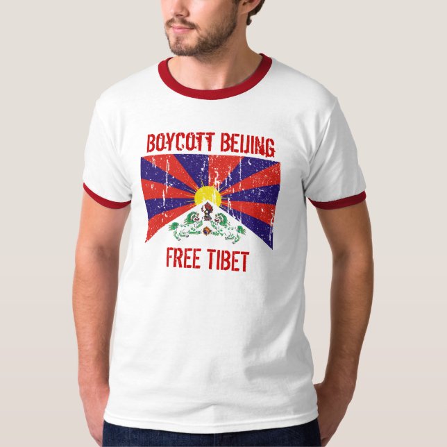 Boycott du T-shirt Tibet gratuit à Pékin - Customi (Devant)