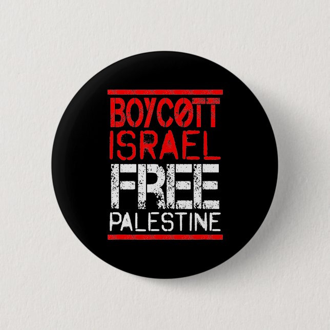 Boycott Israel Palestine Gaza War Awareness  Button (Vorderseite)
